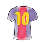 dessin maillot barça numéro 10