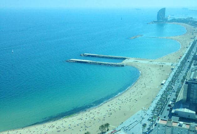transporte a Barcelona playa