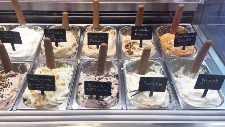 Los helados de la heladería Oggi
